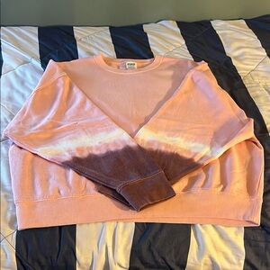 PINK Victoria's Secret and Pink and Purple Tie-Dye Women's Sweatshirt - Size Med